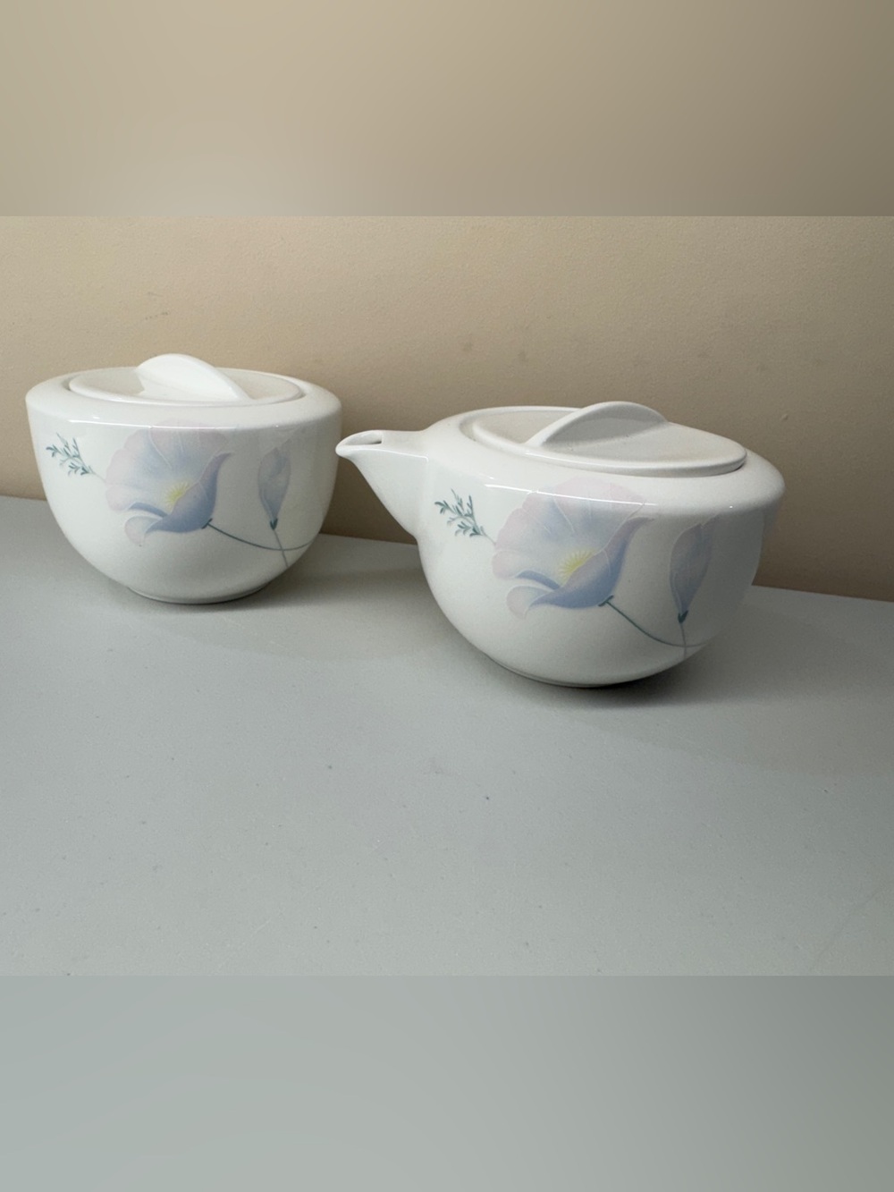 Mikasa Creamer & Sugar Set  Jack Lenor Larsen Porcelain Plus Japan